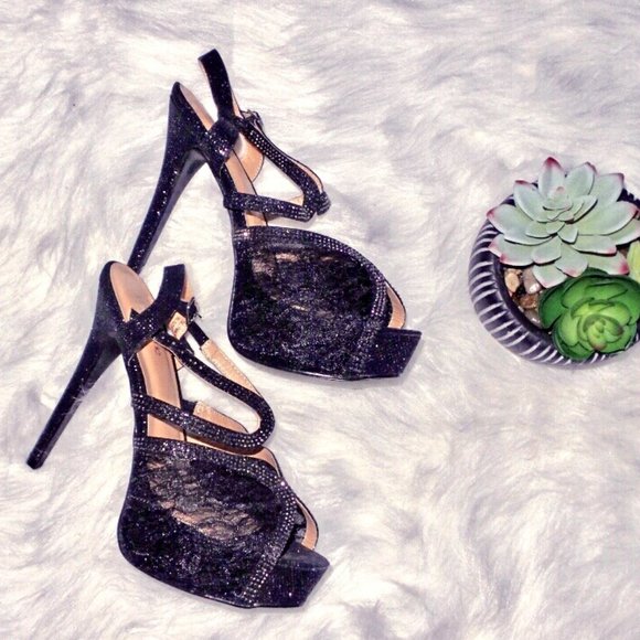 *SOLD* Platform Stilettos w/Rhinestone Accent - Picture 3 of 7